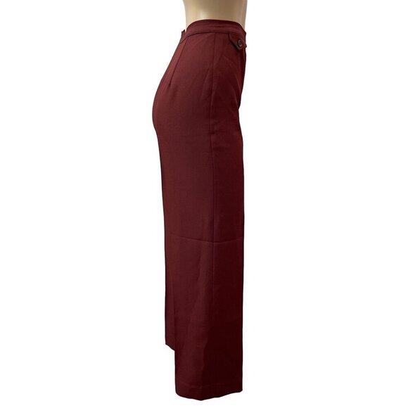 Vintage Boobie Brooks High-Waisted Straight Leg Burgundy Trousers Pants Women 26 - Picture 10 of 11